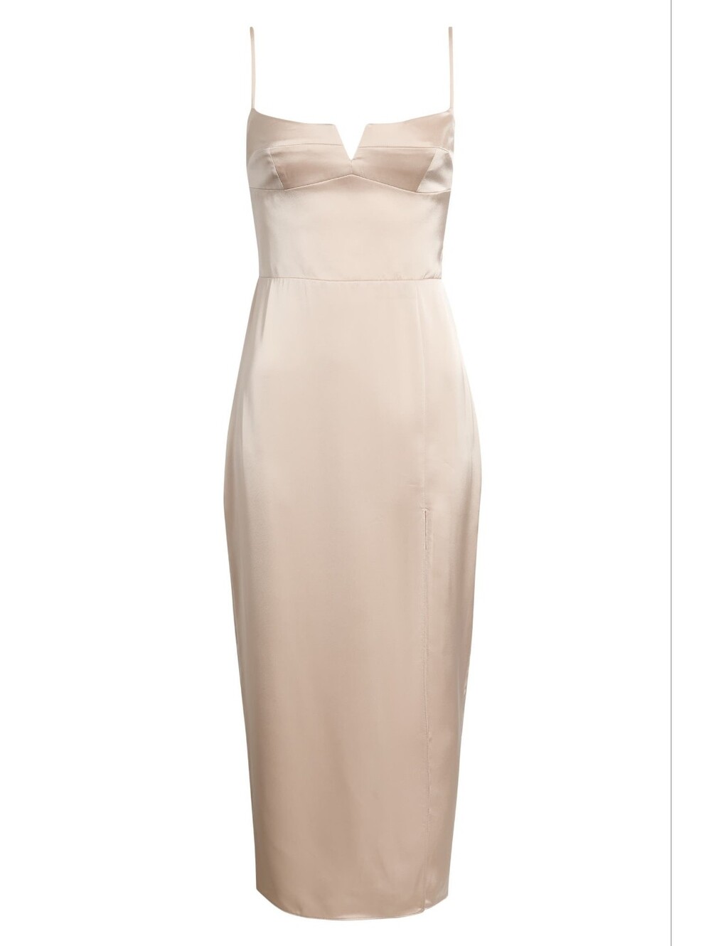 NWT Amanda Uprichard "Lyra" Structured Bustier Bodice Satin Pencil Dress -Sz Med - Picture 1 of 6